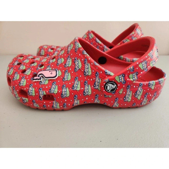 New CROCS Classic VINEYARD VINES Holiday Clog Size M6/W8 Red - Picture 2 of 10